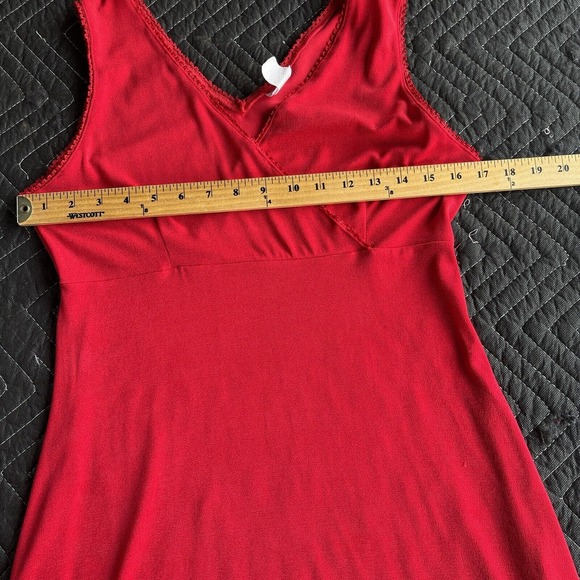 Vintage Fredericks of Hollywood Women Extra Large XL Red Nightgown Lingerie Mini - Picture 5 of 7